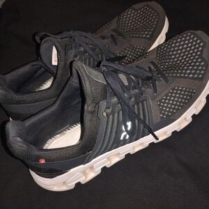 On Running Men's Black and White Athletic Shoes